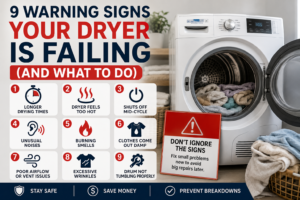 Warning signs your dryer is failing
