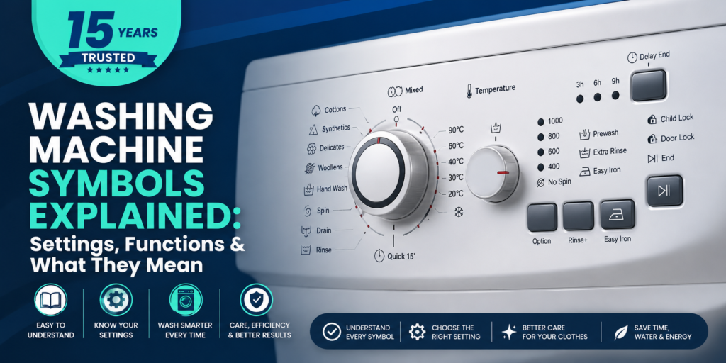 Washing machine symbols explained